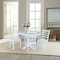 International Concepts 36 in. Solid Wood Round Extension Dining Table with 4 Dining Chairs in White K08-36RXT-23B-C617-4 - alternate 2